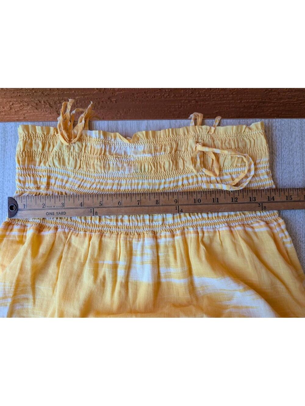 Roxy Yellow and White Tie-Dye Maxi Sundress - Picture 6 of 9